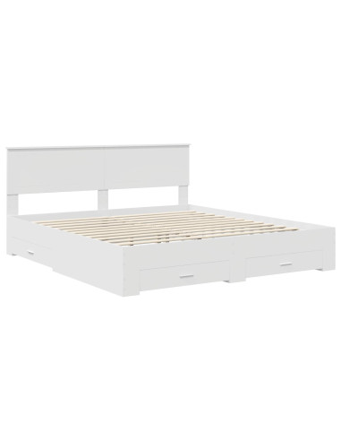 Struttura del letto Bianco 180 x 200 cm Legno multistrato