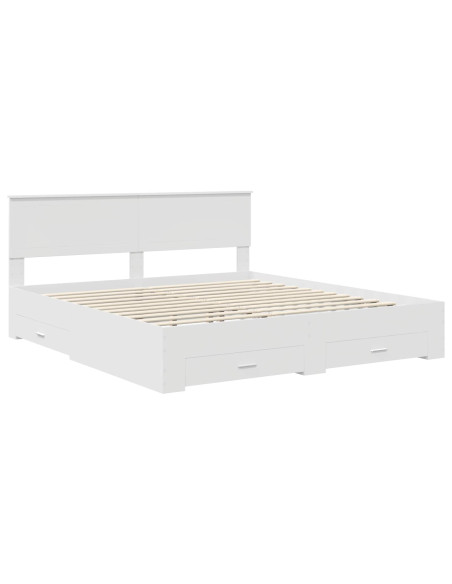 Struttura del letto Bianco 180 x 200 cm Legno multistrato