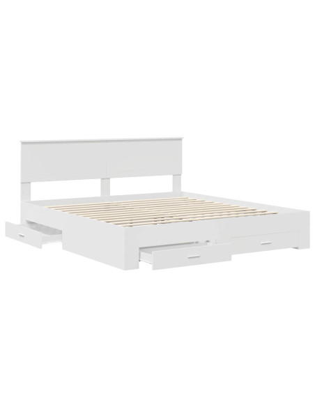 Struttura del letto Bianco 180 x 200 cm Legno multistrato