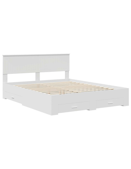 Struttura del letto Bianco 160 x 200 cm Legno multistrato