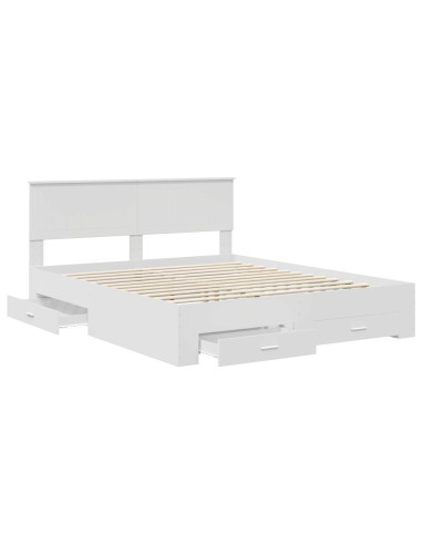Struttura del letto Bianco 160 x 200 cm Legno multistrato
