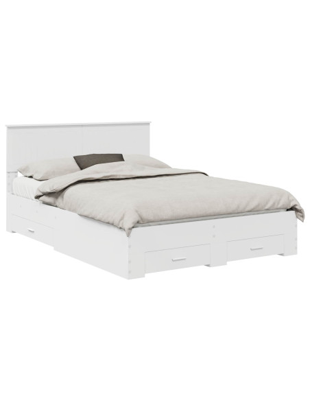 Struttura del letto Bianco 140 x 200 cm Legno multistrato