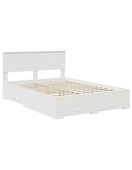 Struttura del letto Bianco 140 x 190 cm Legno multistrato