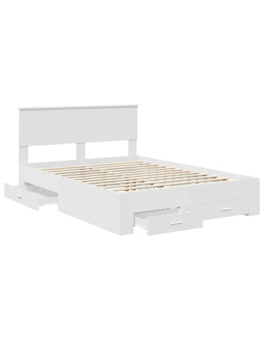 Struttura del letto Bianco 140 x 190 cm Legno multistrato