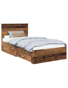 Struttura del letto con testiera Legno vecchio 100 x 200 cm 2