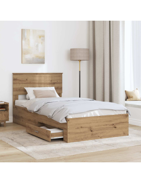 Struttura del letto Rovere artigianale 100 x 200 cm