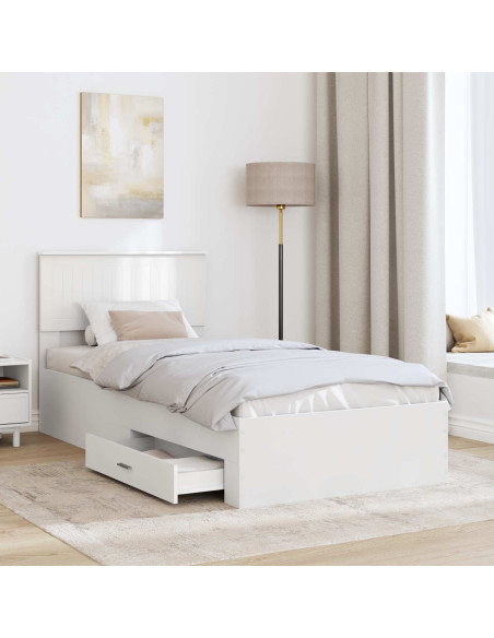 Struttura del letto Bianco 90 x 190 cm Legno multistrato