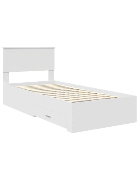 Struttura del letto Bianco 90 x 190 cm Legno multistrato