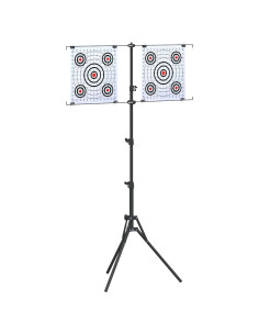 Supporto per bersaglio Nero e Bianco 82,5 x 51 x 150 cm Metallo