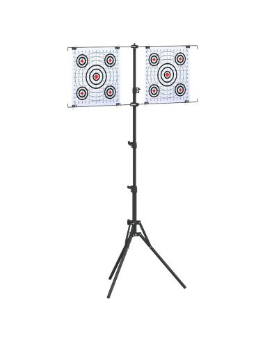 Supporto per bersaglio Nero e Bianco 82,5 x 51 x 150 cm Metallo