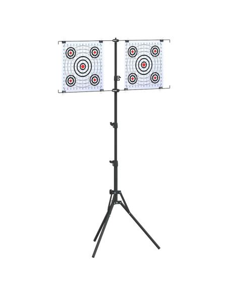 Supporto per bersaglio Nero e Bianco 82,5 x 51 x 150 cm Metallo