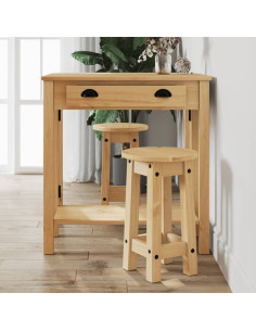 Set da Bar 3 pz in Legno Massello di Pino