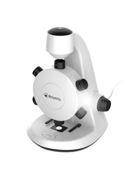 MICROSCOPIO Digitale ATLANTIS E45-MS737 USB UXGA 1600x1200 6 torrette di ingrandimento da 100x a 600x CMOS