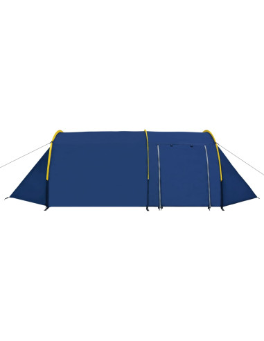 Tenda da Campeggio per 4 Persone Blu Marino/Giallo