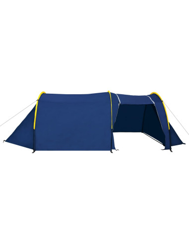 Tenda da Campeggio per 4 Persone Blu Marino/Giallo