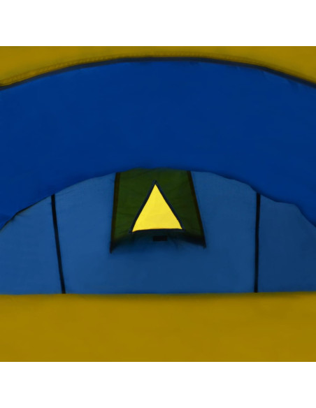 Tenda da Campeggio per 4 Persone Blu Marino/Giallo