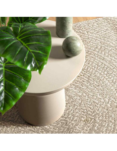 Tappeto ZIZUR Crema 240x240 cm Aspetto Iuta Interni ed Esterni