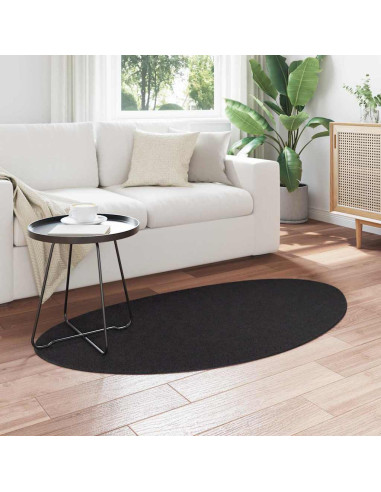 Tappeto HUARTE Nero 80 x 150 cm Poliestere