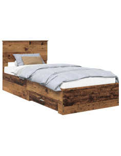 Struttura del letto Legno vecchio 90 x 190 cm Legno multistrato 2