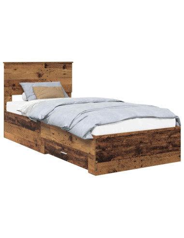 Struttura del letto Legno vecchio 90 x 190 cm Legno multistrato