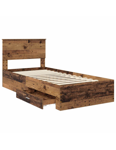 Struttura del letto Legno vecchio 90 x 190 cm Legno multistrato