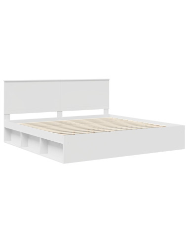 Struttura del letto Bianco 200 x 200 cm Pino massello