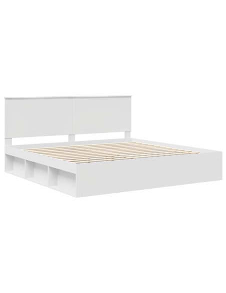 Struttura del letto Bianco 200 x 200 cm Pino massello