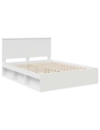 Struttura del letto Bianco 150 x 200 cm Pino massello
