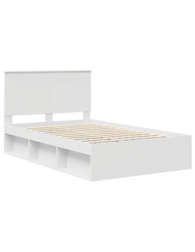 Struttura del letto Bianco 120 x 200 cm Pino massello