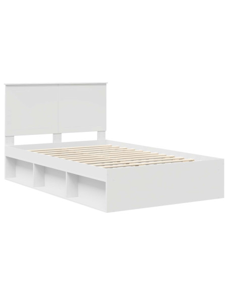 Struttura del letto Bianco 120 x 190 cm Pino massello