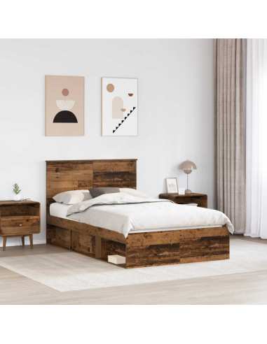 Struttura del letto Legno vecchio 120 x 190 cm Pino massello