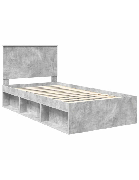 Struttura del letto Grigio Concretè 100 x 200 cm Pino massello