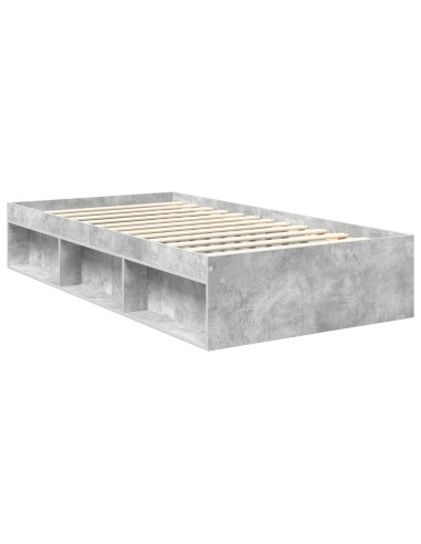 Struttura del letto Grigio Concretè 100 x 200 cm Pino massello