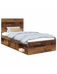 Struttura del letto Legno vecchio 100 x 200 cm Pino massello 2