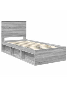 Struttura del letto Grigio Sonoma 90 x 190 cm Pino massello 2