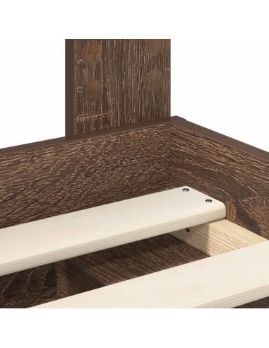 Struttura del letto Rovere Marrone 90 x 200 cm Pino massello