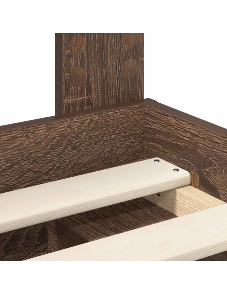 Struttura del letto Rovere Marrone 90 x 200 cm Pino massello