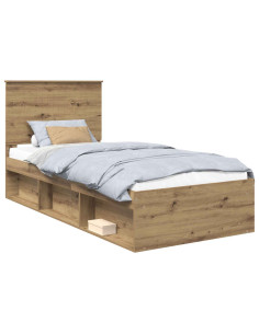 Struttura del letto con testiera Rovere Artigianale 90 x 200 cm 2