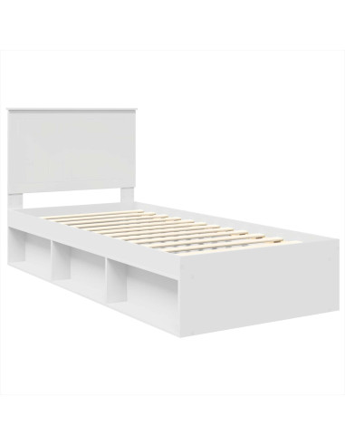 Struttura del letto Bianco 90 x 190 cm Pino massello