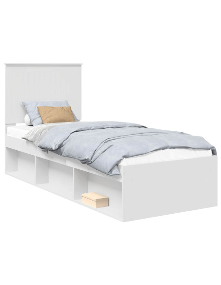 Struttura del letto Bianco 75 x 190 cm Pino massello