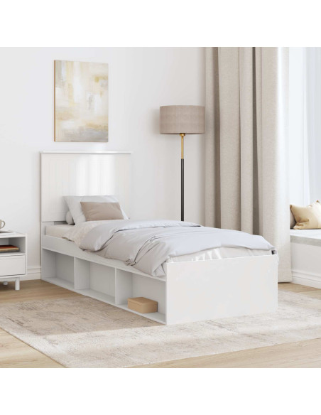 Struttura del letto Bianco 75 x 190 cm Pino massello