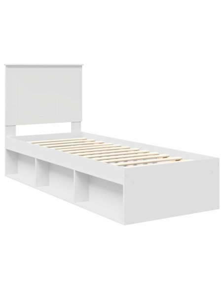 Struttura del letto Bianco 75 x 190 cm Pino massello