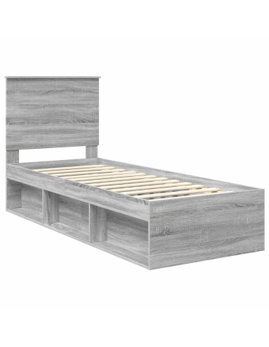 Struttura del letto Grigio Sonoma 75 x 190 cm Pino massello