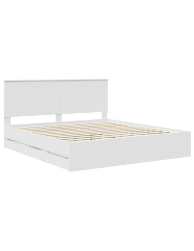 Struttura del letto Bianco 180 x 200 cm Legno Ingegnerizzato