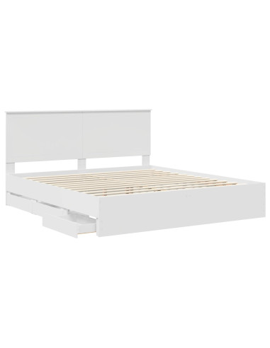 Struttura del letto Bianco 180 x 200 cm Legno Ingegnerizzato