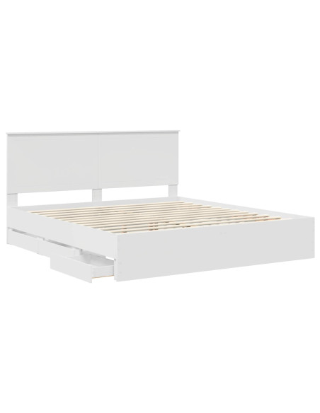 Struttura del letto Bianco 180 x 200 cm Legno Ingegnerizzato