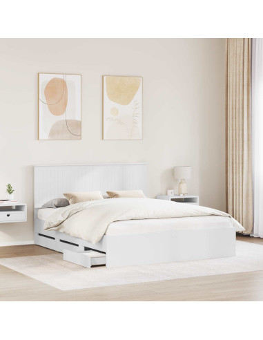 Struttura del letto Bianco 160 x 200 cm Legno Ingegnerizzato