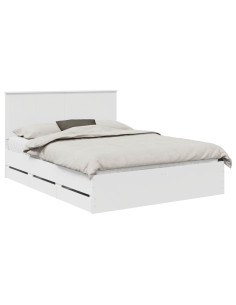 Struttura del letto Bianco 150 x 200 cm Legno Ingegnerizzato 2