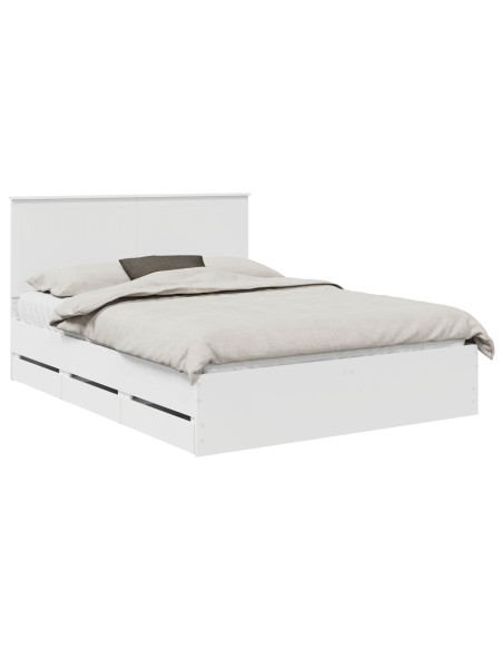 Struttura del letto Bianco 150 x 200 cm Legno Ingegnerizzato