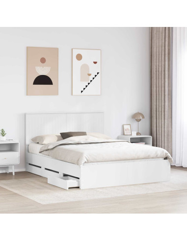 Struttura del letto Bianco 150 x 200 cm Legno Ingegnerizzato